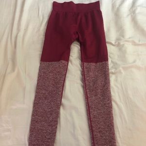 GYMSHARK RARE seamless two toned leggings red